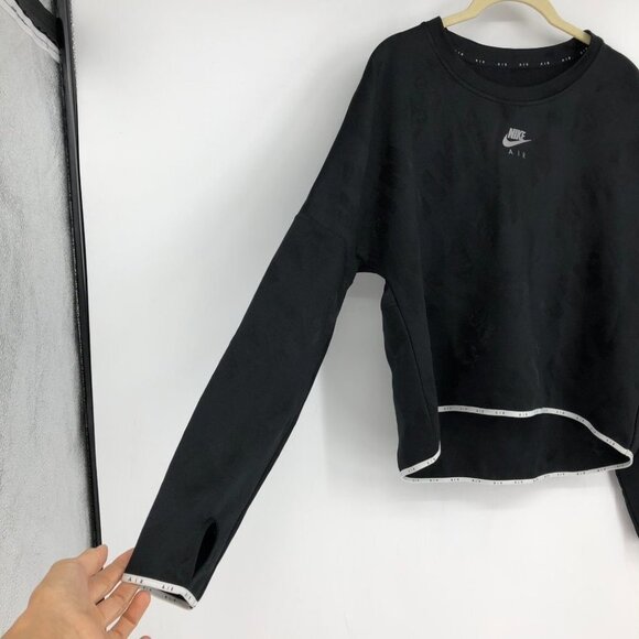 Nike air black midlayer DriFit crew long sleeve  running top size M - Picture 8 of 16